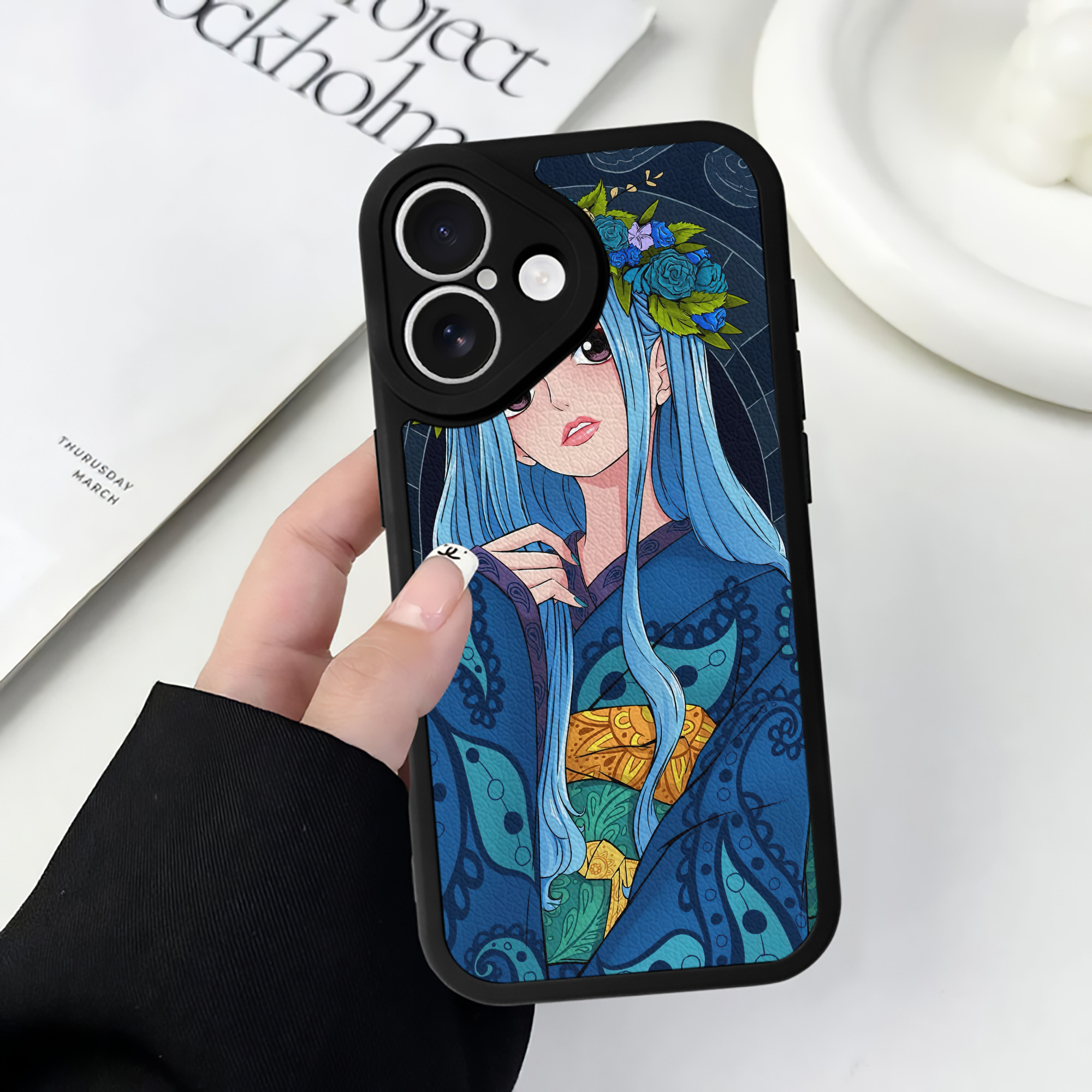（画像用） ワンピース ONE PIECE 【iPhone 16シリーズ対応】シリコンスマホケース（レザー調） 材質：シリコン
